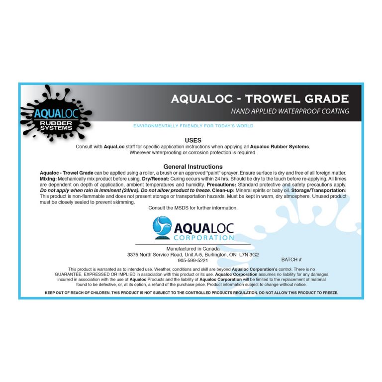 Trowel Grade Aqualoc Canada